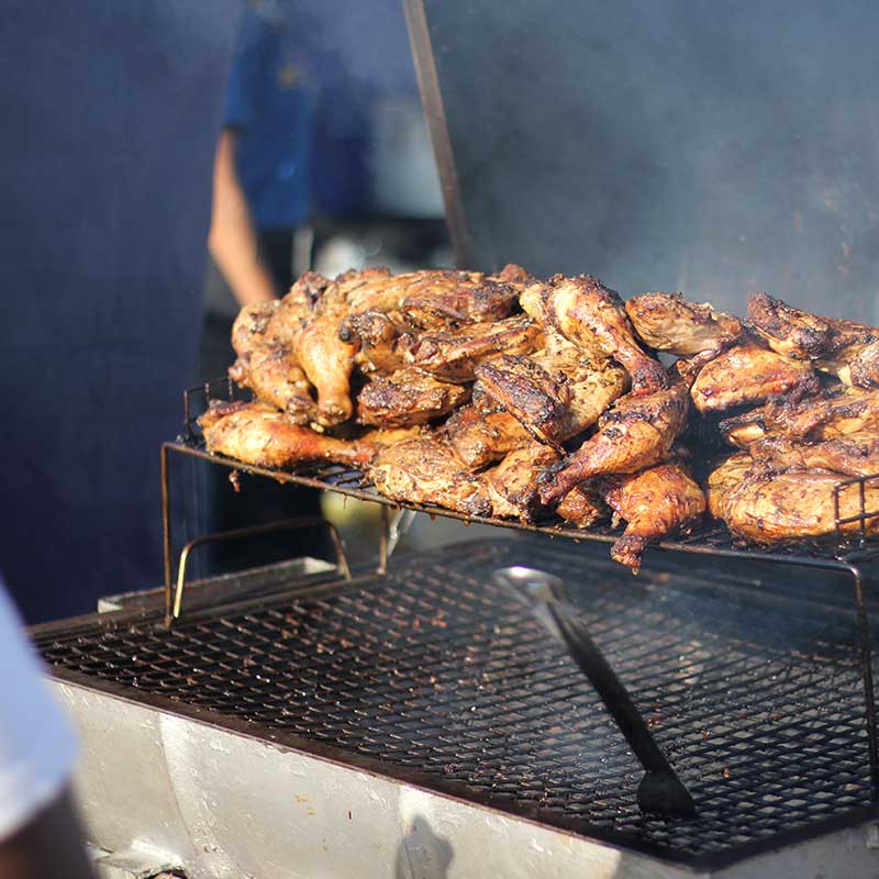 Jerk Chicken on Grill